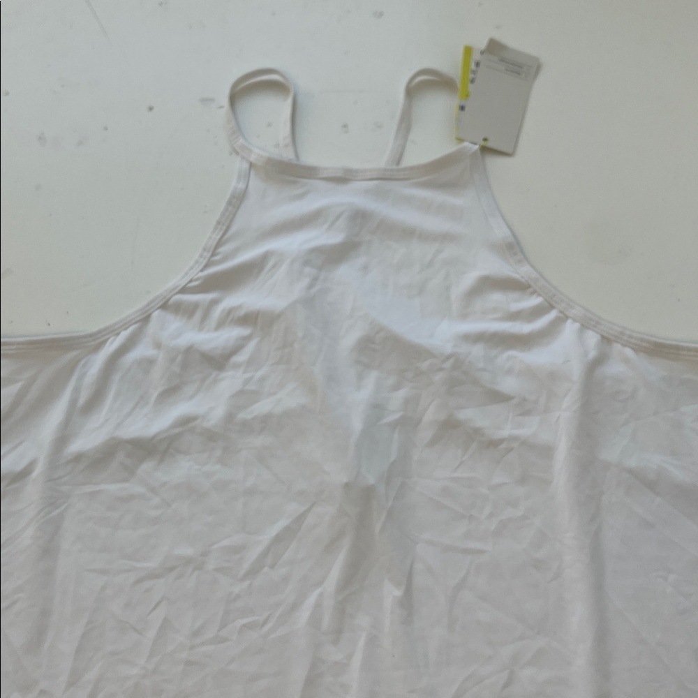 All in Motion Large White Racerback Regular Fit Standard Length Sprint Tank Top - Picture 4 of 6